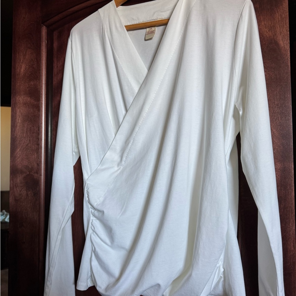 Elegant White Wrap Top